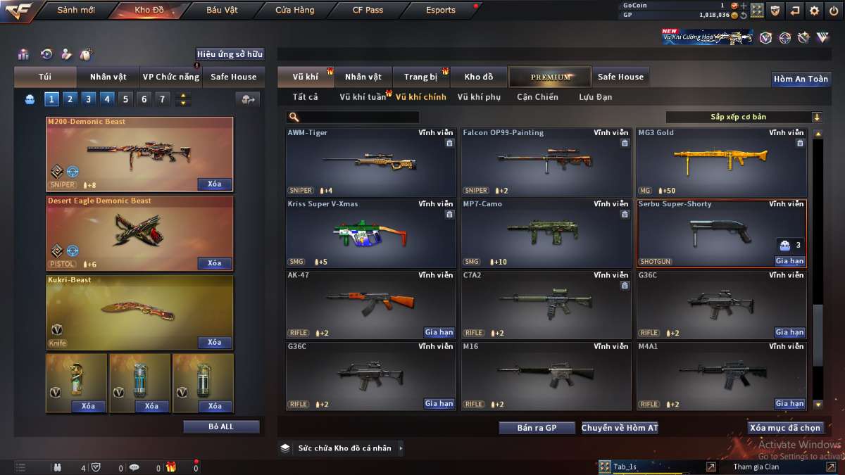 shop acc cf uy tin gia re